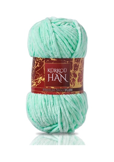 Kürkçü Han Kadife 100 G 95 M Örgü İpi Khkad Su Yeşili