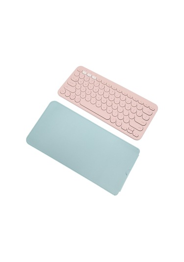 Ximistore9 Logitech K380 Klavye Kılıfı, Sahte Deri, Su Geçirmez, Darbe Emici, Hafif, Taşınabilir, Korumalı, Siyah+kırmızı