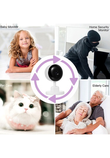 Maiyame 1080p Wıfı İç Mekan Kameralı, Gece Görüşü, Hareket Algılama, İki Yönlü Ses, 128gb Depolama, İos/android Uyumlu Bebek/evcil Hayvan İzleme
