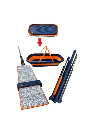 Büro Ev Ofis Yazlık Hijyeni İçin Katlanır Tekerli Paspas Kovalı Sıkan Zemin Tenizlik Mopu