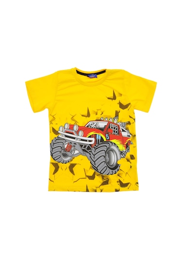 Crassi Erkek Çocuk T-shirt Arabalı SARI