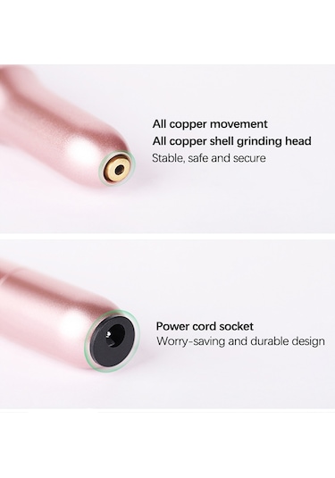 Reedark Usb Şarjlı Mini Tırnak Freze Makinesi - 6 Uçlu, Hız Ayarlı, Taşınabilir Manikür Aleti