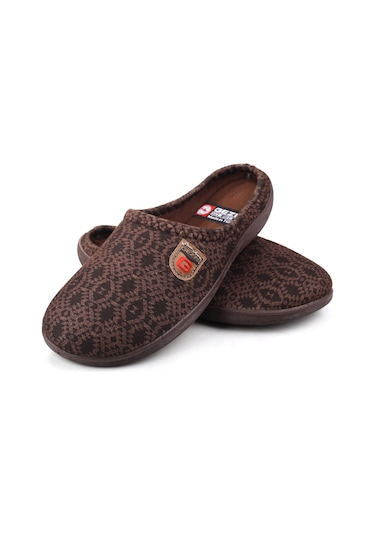 Gezer 15143 Erkek Günlük Kışlık Halı Misafir Terliği Kahve