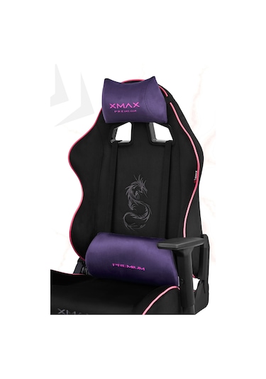 Rio Balerion Terletmez Kadife Kumaş Siyah Gaming Oyuncu Koltuğu - 7 Siyah