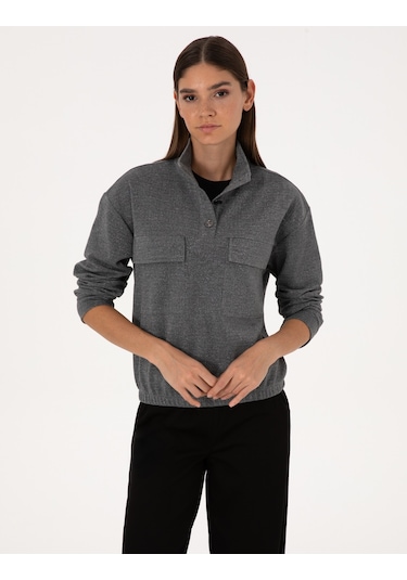 Pierre Cardin Kadın Gri Sweatshirt 50309089-vr024 Gri