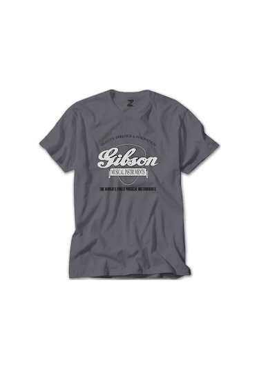 Gibson Gri Tişört-Gri