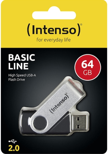 Intenso Basic Line 64 GB USB 2.0 Flash Bellek