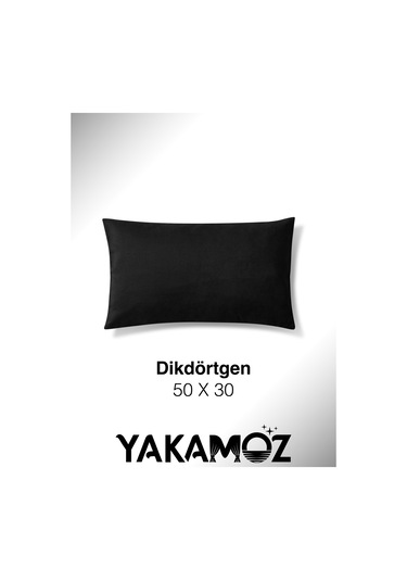 Br Yakamoz Siyah Kırlent , Yastık Kılıfı Kadife Görünümlü Velvet Touch Serisi Siyah