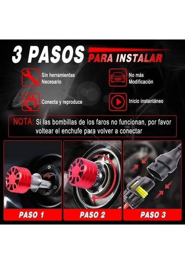 Yifomall H1 Tipi Kırmızı Led Araba Farı: Ultra Parlak Işık, Doğru Işık Deseni Ve Uzun Ömürlü Performans