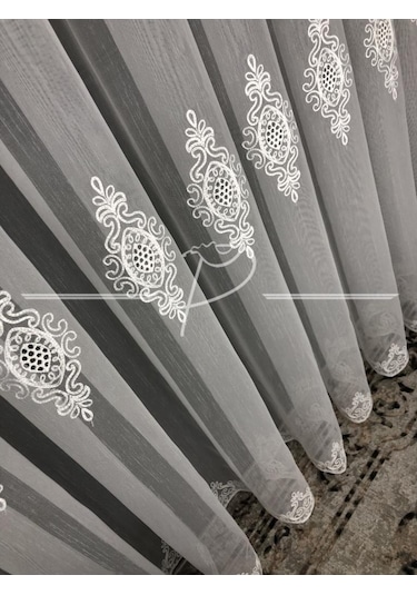 Tül Perde Taç Marka Ekselans Desen Serpme Suzene Motif Çok Renkli