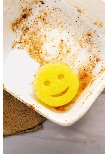 River World 2'li Set Bulaşık İçin Sünger Gülen Yüz