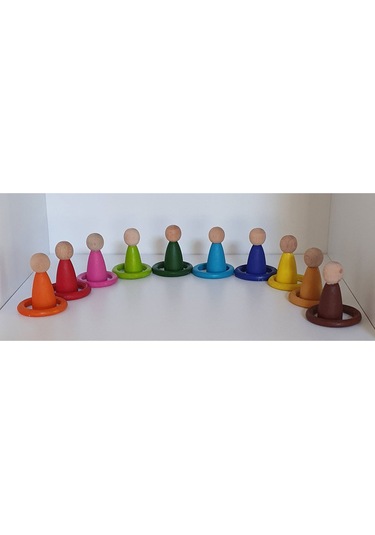 Waldorf Montessori Pegleri Nins Ve Halkaları 10'lu İnsancık + 1