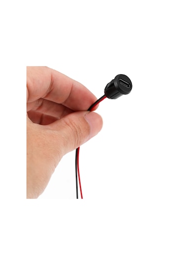 Type C Panel Montaj Dişi Soket 2 Pin 15cm Kablolu