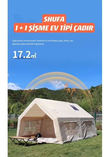 17.2 Metrekare Şişme Çadır Bej