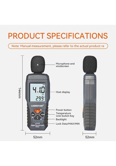 Conventions1 Mini Ses Dijital Ses Seviyesi Ölçer Gürültü Ölçüm