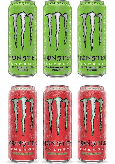 Monster Energy Enerji İçeceği 500 Ml Tropical Ve Watermelon 6 Lı Karma Set