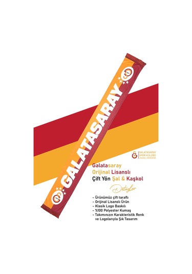 Galatasaray Şal Atkı Kırmızı Sarı