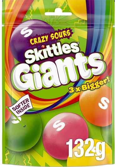 Giants Crazy Sours Ekşi Meyve Aromalı Büyük Draje Şekerleme 132gr
