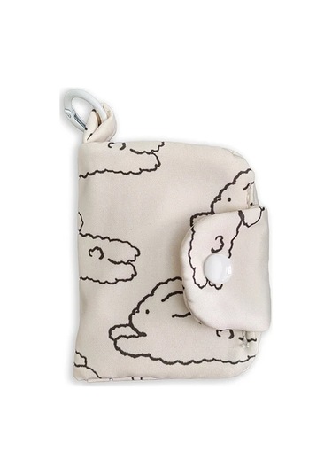 Elmpaly Beyaz Tavşan Desenli Şık Papatyalı Kartlık Ve Bozukluk Cüzdanı