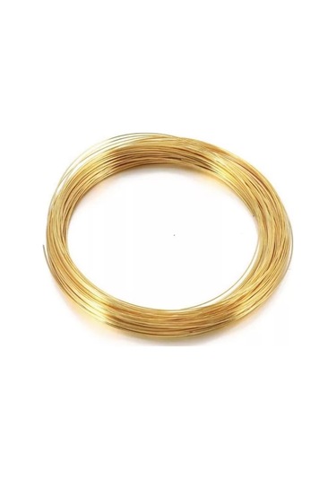 Savsan Kolyeler İçin Bellek İle Tel, Altın Renkli 0,8mm 10sargı 191184015