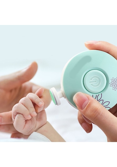 Yeni Doğan Babek Bakımı İçin Pilli 6 Başlıklı El Ayak Tırnak Törpü Manikür Seti