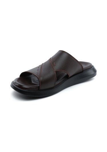 Greyder 64689 Kahverengi Erkek Hakiki Deri Erkek Terlik-798 Kahverengi