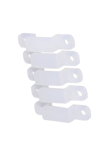 Konesam 12mm Led Işık Şeridi İçin Silikon Kelepçe - 100 Adet Paket, Su Geçirmez Kasa Sabitleyici, Pratik Kurulum