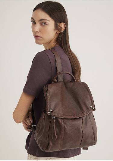 Mavi - Kahverengi Sırt Çantası 1912152-25818 Kahverengi