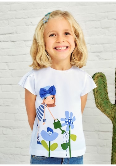 Mayoral Kız Çocuk T-shirt 3015m Beyaz