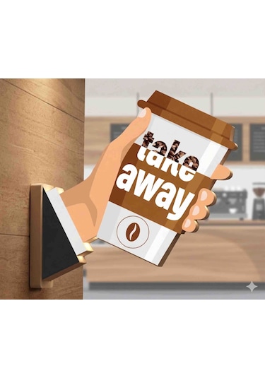 Take Away Çiftaraflı Işıksız Fener Tabela