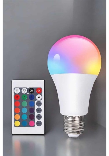Rgb Led Lamba Led Işık Ampul Renk Değiştirebilen 100 Watt