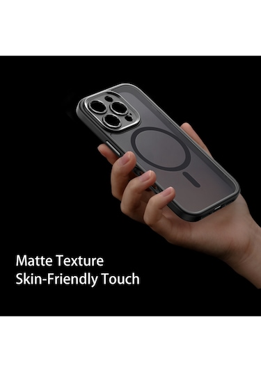 Rock Apple Uyumlu iPhone 16 Pro Anti-drop Lens Korumalı Magsafe Kılıf Titanium Mavi