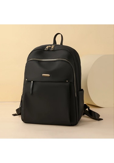 Lixiaqu01 Naylon Sırt Çantası Kadın Dönüştürülebilir Omuz Siyah