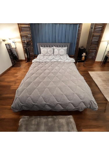 Wellsoft Yorgan Çift Kişilik Uyku Seti & Lastikli Çarşaflı