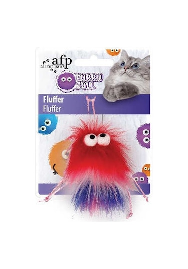 Afp Furry Ball - Tüylü Renkli Fare Oyuncak Kırmızı