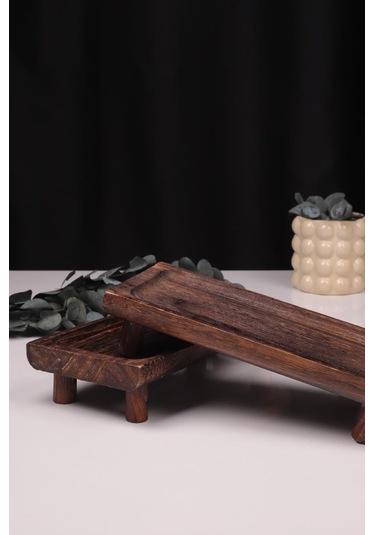 Bambum 2 Parça Pavlonya Noble Ahşap Sunum Ve Servis Seti Dikdörtgen Servis Tabakları Ahşap