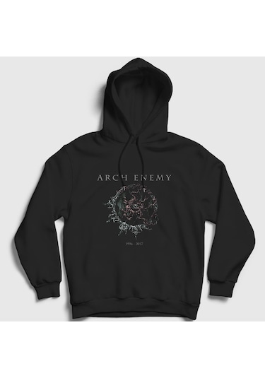 Presmono Unisex Eye Arch Enemy Kapüşonlu Sweatshirt Siyah