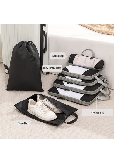 1 Takım Sıkıştırma Paketleme Küpleri Sıkıştırılabilir Gri Gri