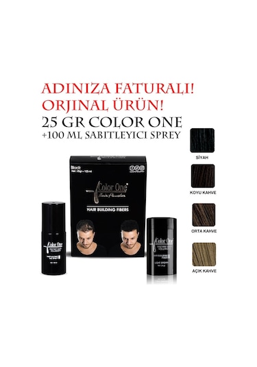 Color One 25 Gr+ 100 Ml Sprey Hediyeli Set 4 Renk Topik Saç Tozu