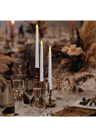 Geeksen 12 Adet Alevsiz Led Mum - 6 Saat Zamanlayıcılı, Ev Düğün Parti Dekorasyonu İçin Güvenli Ve Romantik Aydınlatma