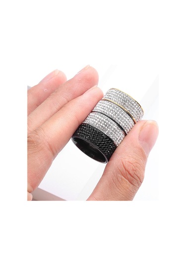 Gümüş Kadın Moda Lüks Düğün Nişan Yüzüğü Takı Hediye Alyans Aksesuarları, Ölçü: 7 Gümüş