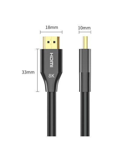 Sones Dtech Hdmı 8k 60hz Hd Optik Fiber Hat Tv Ekran Projektör Uzatma Hattı 3m