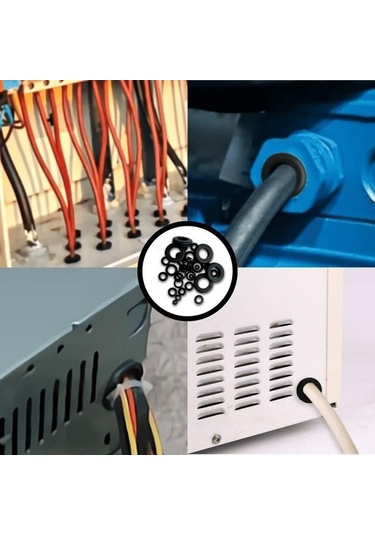 Pazly 180 Adet Siyah O Ring Kauçuk Yıkama Contaları Kauçuk Grommet Çeşitleri Kiti Electrica Gasket O-ring Contalar Alet Takımı