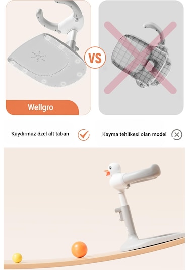 Wellgro Holdme Bebek Banyo Duş Standı Pembe