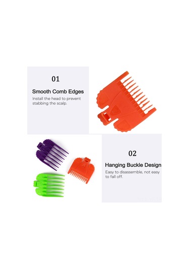 Yifomall 8'li Saç Kesme Tarağı Seti - Evde Profesyonel Saç Şekillendirme İçin Çok Amaçlı Kullanım