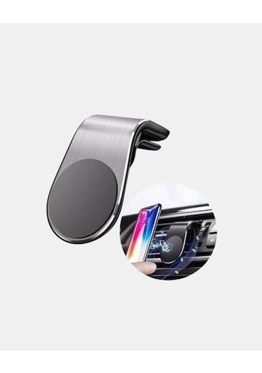 360 Dönebilen Manyetik Araç Telefon Tutucu Sarsıntısız Ve Şık Tasarımlı Siyah