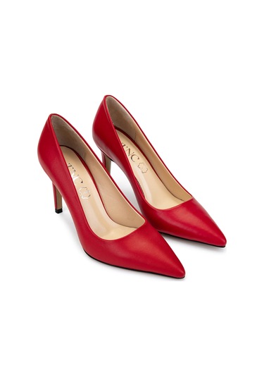 Tamer Tanca Kadın Hakiki Deri Kırmızı Topuklu Ayakkabı 1027 03 Bn Ayk Sk24-25 Kırmızı Dr Kırmızı