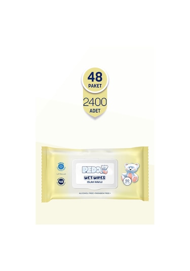 Pedo Klasik Islak Mendil 50'li 48 Paket