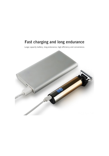 Vkemall Profesyonel Saç Kesim Makinesi, Lcd Ekranlı Usb Şarjlı, Hızlı Şarj Ve Uzun Pil Ömrü, Metal Gövde, Ev Ve Kuaför Kullanımı İçin İdeal
