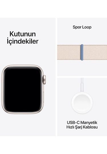 Apple Watch SE 2 (2023) GPS 40 MM Alüminyum Kasa Akıllı Saat  (Apple Türkiye Garantili)